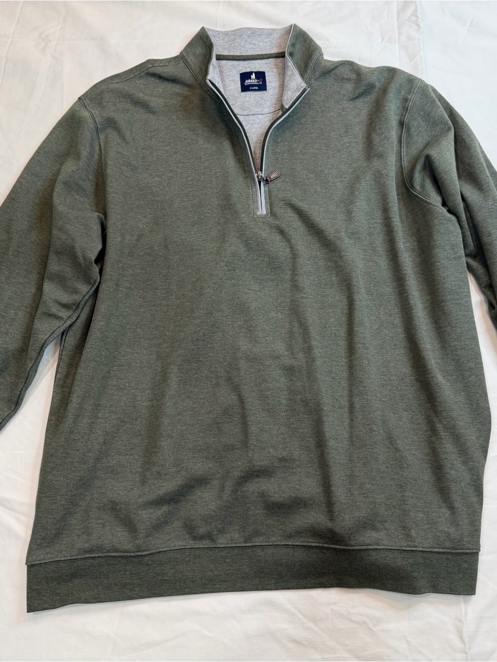 johnnie-O Olive Green Half-Zip Pullover
